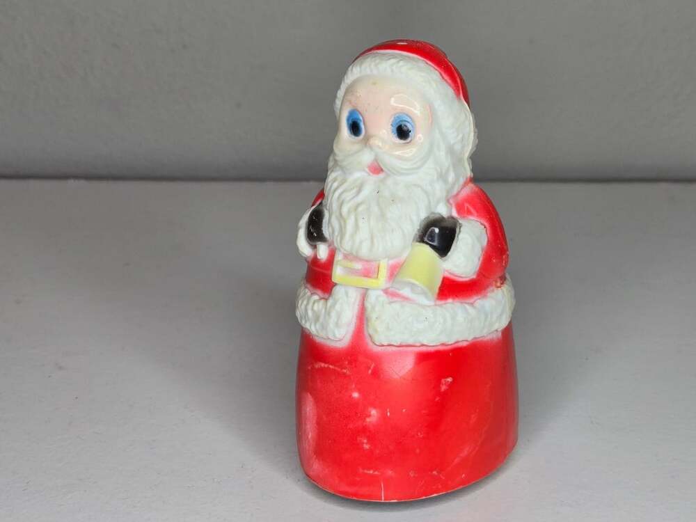 Fun World Vintage Santa Hard Plastic Rolling Friction Toy Hong Kong